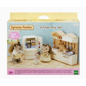 Sylvanian Families Landhaus Küche mit Kühlschrank - Puppenhaus-Möbelset