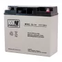 MPL POWER ELEKTRO MPL MW POWER MWS 18-12 USV-Batterie Blei-Säure-Akkumulator VRLA AGM wartungsfrei 12 V 18 Ah Schwarz, Grau