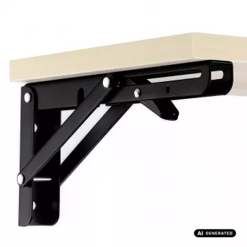 MACLEAN Klapp-Wandregalträger MC-194, Paar, Weiß, Stahl, 60 kg Belastung