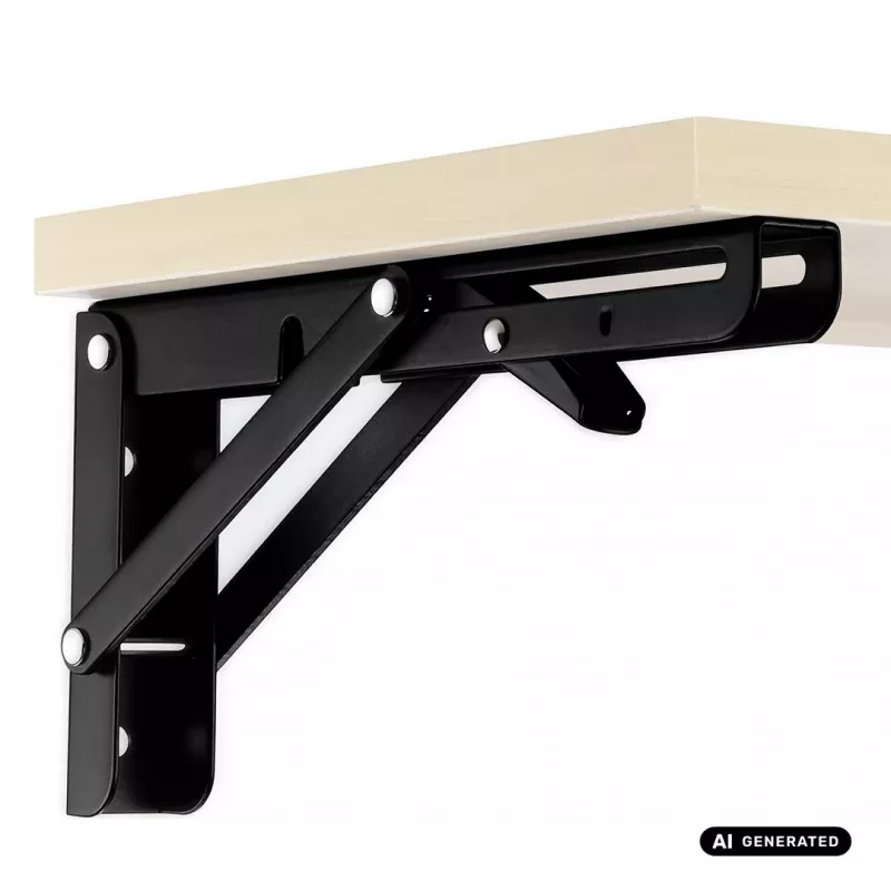 MACLEAN Klapp-Wandregalträger MC-194, Paar, Weiß, Stahl, 60 kg Belastung