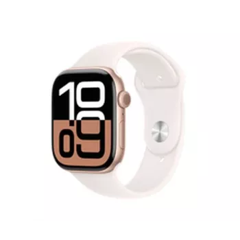 Apple Watch Series 10 GPS + Cellular 46mm Aluminiumgehäuse mit Roségold Sportarmband