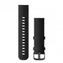 Garmin Quick Release Bands (22 mm) Schwarzes Leder mit gebürsteter Schiefer-Hardware