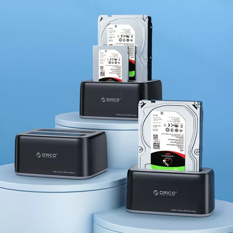 ORICO 6819C3 Dual-Bay USB 3.0 SATA Docking Station für 2,5/3,5 Zoll HDD/SSD - Schwarz