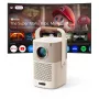 Yaber T2 Plus GTV 1080p 450 ANSI Google TV JBL Dolby Audio Tragbarer Projektor mit Akku - Beige