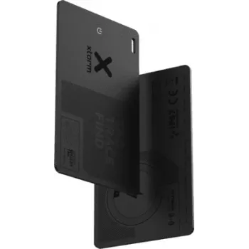 Xtorm WalletTag (iOS & Android) – Ultrschlanker Bluetooth-Tracker als Karte für Apple Find My & Google Find My Device, IP67 wasserdicht, wiederaufladbar, Schwarz
