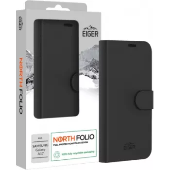 Eiger North Folio-Hülle für Samsung Galaxy A17 - Schwarz
