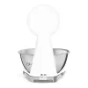 Smeg KSF01WHWW 50er-Stil mechanische Küchenwaage mit Edelstahlschüssel, 5 kg Kapazität, Weiß