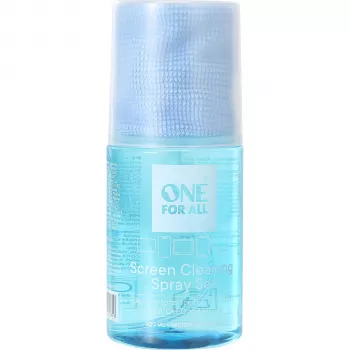 One For All CS4020 Bildschirm-Reinigungsset mit 200 ml Spray und Mikrofasertuch
