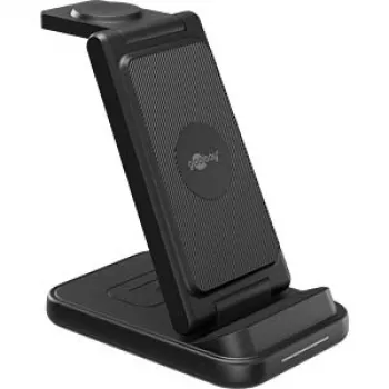 GOOBAY Wireless 3-in-1 Ladegerät, 15 W (Schwarz)
