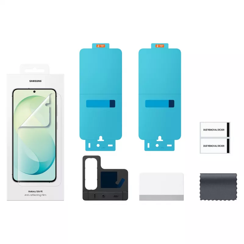 Samsung Galaxy S26 FE Transparente A/R-Filmhülle - Antireflektierende klare Schutzhülle mit Gadget-Case-Befestigungssystem