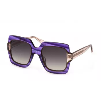 JUST CAVALLI Damen Butterfly-Sonnenbrille SJC023V5309N5 - Havanna Acetatrahmen mit grauen Gradientengläsern