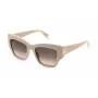 FURLA Damen Cat-Eye-Sonnenbrille SFU891-5406CT - Havana-Acetatrahmen mit braunen Gradientengläsern, 54 mm
