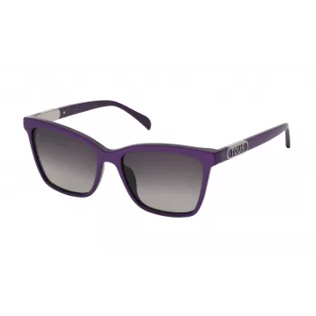 TOUS Damen-Sonnenbrille STOC20-560915 – Schwarzer Acetatrahmen, graue Gläser, 56/17/140 mm