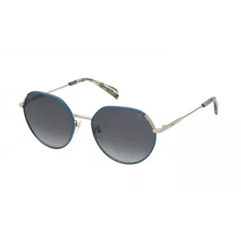 TOUS Damen Butterfly-Sonnenbrille STO454550492 - Brauner Havana-Acetatrahmen mit braunen Gradientengläsern, UV400-Schutz, 55/19/135 mm