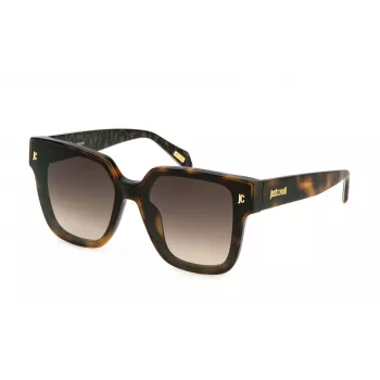 JUST CAVALLI Damen SJC089 Übergroße Butterfly-Sonnenbrille mit Gradient-Braunen Gläsern - 65/13/140 mm