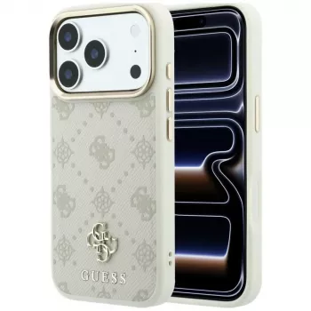 Guess Peony 4G Small Logo MagSafe-Hülle für Apple iPhone 17 Pro Max / 16 Pro Max – Beige
