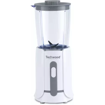 Techwood TBL-201 1,5L Tischmixer, 300W, Edelstahlklingen, Eiszerkleinerung, Weiß