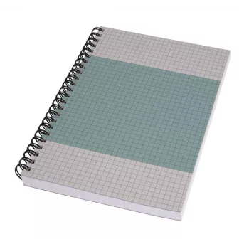 SIGEL SN600 Quicknote Spiral-Notizbuch, A5, kariert, Softcover, blau/grau, 160 Seiten