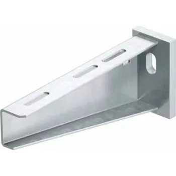 OBO Bettermann AW 55 41 FT Wand- und Pfosten-Ausleger mit Kopfplatte, 410 mm Ausladung, feuerverzinkter Stahl
