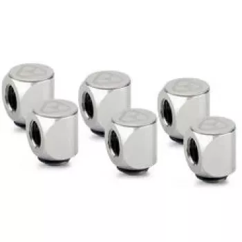 Thermal Grizzly DeltaMate Drehgelenk 90° G1/4 Zoll Glanznickel – 6er-Pack