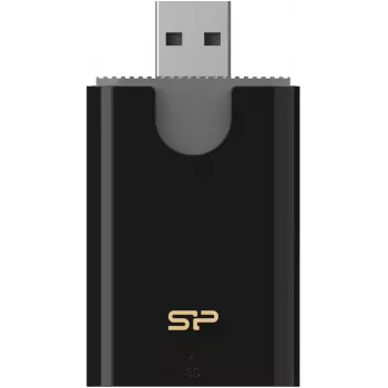 Silicon Power Combo Kartenleser SD/microSD, USB 3.2 Gen 1 Type-A, Schwarz (SPU3AT5REDEL300K)