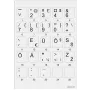 Minipicto Tastaturaufkleber, Grau/Schwarz (KB-EU-01GRY)