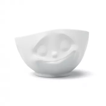 FIFTYEIGHT PRODUCTS Happy Face Schale 1000 ml Weißes Porzellan