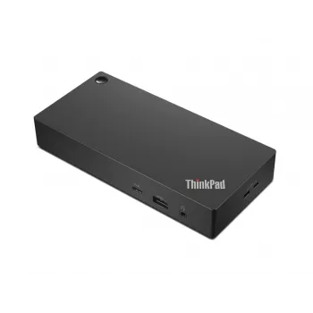 Lenovo ThinkPad Universal USB-C Dock 40AY0090EU - Unterstützung für 3x 4K-Displays, 100W Power Delivery, 10 Ports, Schwarz