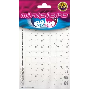 Kolm Lõvi Minipicto Russian, schwarze Symbole Tastaturaufkleber (KB-UNICLR-RU-BLK)
