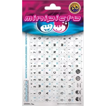 Kolm Lõvi Minipicto Tastaturaufkleber Estnisch/Russisch (KB-UNI-EE02-WHT-BLUE)