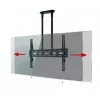 B-TECH AV BT8448-150/BB Extra-Large Universal Deckenhalterung für Flachbildschirme mit 1,5 m Stange Ø50 mm, VESA bis 1100x700, 130 kg, Schwarz