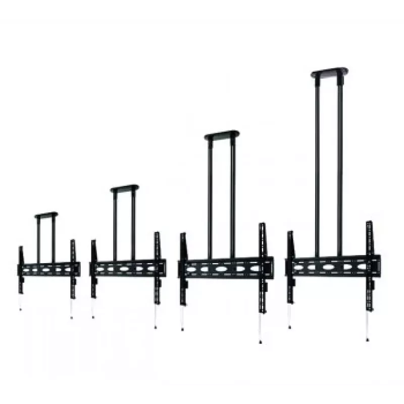 B-TECH AV BT8448-150/BB Extra-Large Universal Deckenhalterung für Flachbildschirme mit 1,5 m Stange Ø50 mm, VESA bis 1100x700, 130 kg, Schwarz