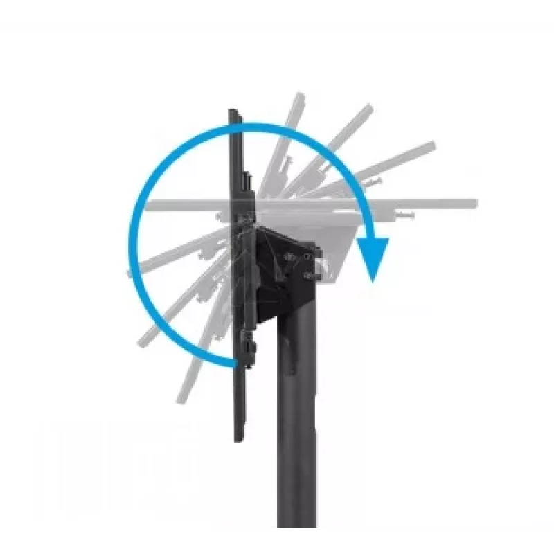 B-TECH AV SYSTEM X - Universeller niedriger Bodenständer für Flachbildschirme (VESA 600 x 400) - 0,75 m Ø50 mm Säulen