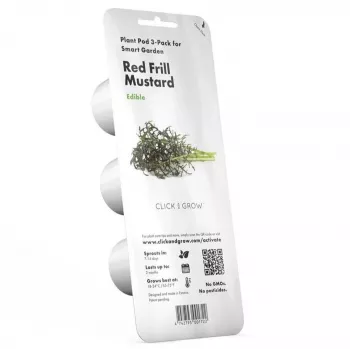 Click & Grow Smart Garden Nachfüllpackung Red Frill Mustard, 3 Pflanzkapseln (SGR77X3)
