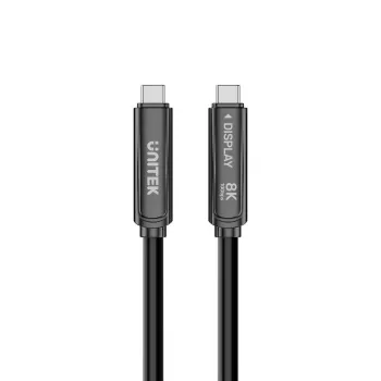 Unitek USB-C aktives optisches Kabel 10Gbps PD60W 8K@30Hz 12m Schwarz
