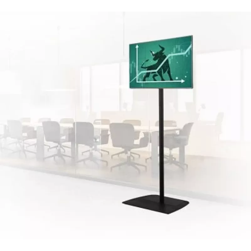 B-TECH AV BT8571/BB Universal-Bodenständer für Flachbildschirme mit 1,8 m Ø50 mm Säule, VESA 200x200