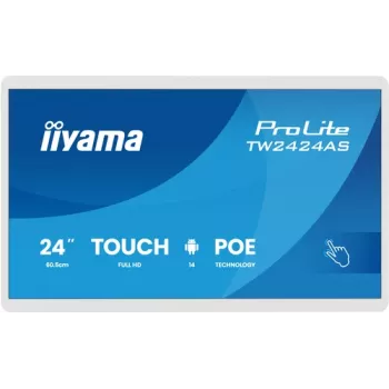 Iiyama ProLite TW2424AS-W3P 24 Zoll Full HD IPS 10-Punkt-Touchscreen-Monitor mit Android 9.0, Quad-Core, 2GB RAM, 16GB Speicher, Wi-Fi, Bluetooth, HDMI, USB, Schwarz