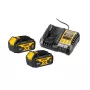 DEWALT DCB1104 18V XR 4A Ladegerät mit 2x 4.0Ah Li-Ionen-Akkus Set