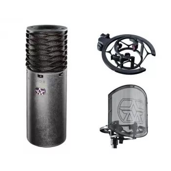 Aston Spirit Kondensatormikrofon Bundle mit Stoßdämpfer und Popschutz
