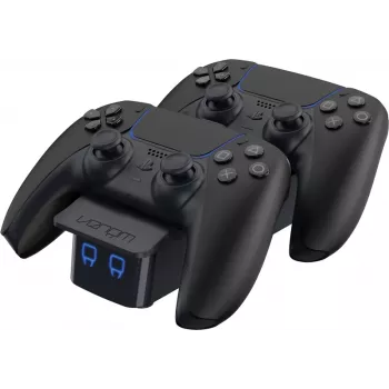 Venom Twin Docking Station für PS5 DualSense-Controller - Schwarz