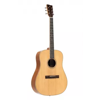 Stagg SA45 D-LW Dreadnought Akustikgitarre – natürliche Fichtendecke mit Linde Boden und Zargen