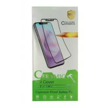 iLike Apple iPhone 12/12 Pro Hartes Keramik-Tempered-Glas-Display-Schutz, Schwarz