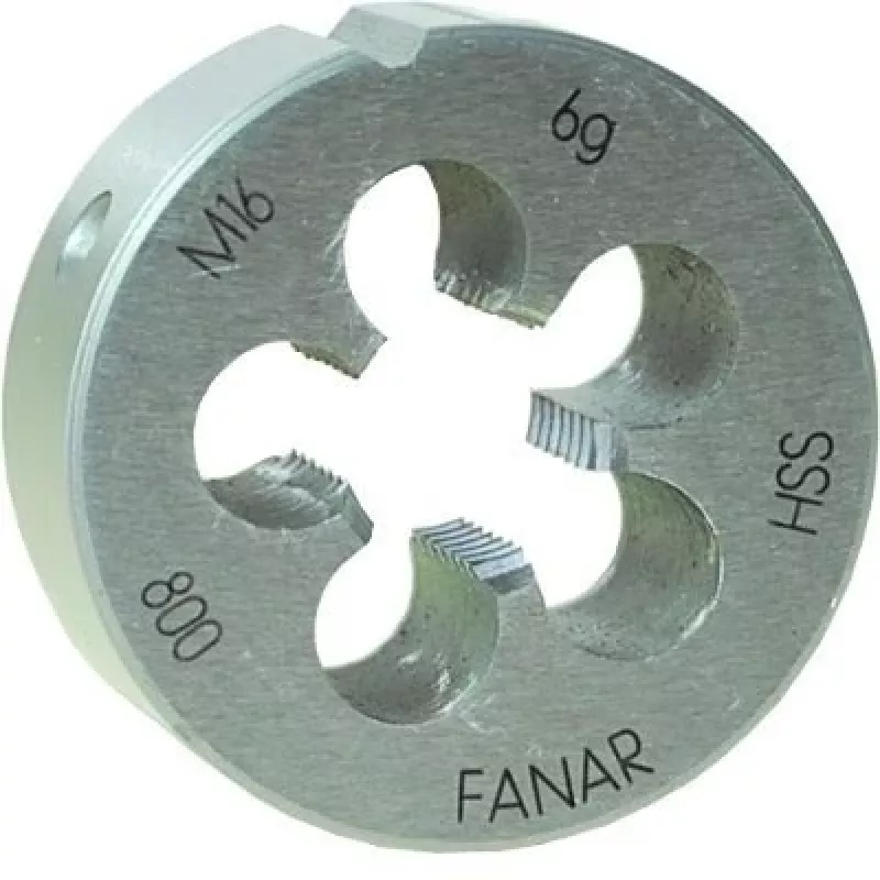 FANAR DIE M20x1 HSS800F Rund-Schneideisen, metrisch M20 x 1,0 mm, Schnellarbeitsstahl, rechtsgängig, 6g