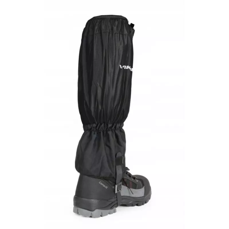 VIKING Triglav Gamaschen S/M Schwarz - Wasserdichte Wander- und Trekking-Gamaschen mit Aqua Thermo Tex Membran