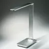 TIROSS Schreibtischlampe 48 SMD LED 10W 580 Lumen Silber