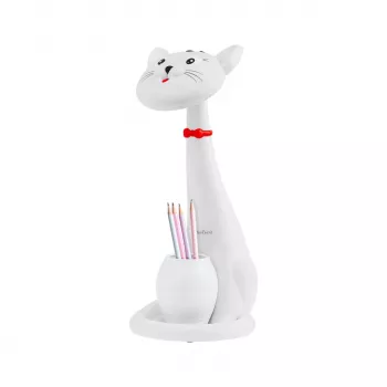 REBEL Schreibtischlampe - Katze, LED, 3 W, 120 lm, neutralweiß, USB-betrieben