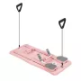 REBEL RBA-3069-PK 9-in-1 Pilates-Stangen-Set mit Widerstandsbändern, Türhalterung, Fußschlaufen und Tragetasche – Pink