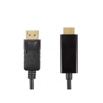 Accura DisplayPort-zu-HDMI-Kabel 3,0 m 4K@60Hz 18Gbps HDCP 2.2 vergoldet Schwarz