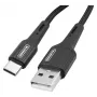 Somostel USB-A auf USB-C Quick Charge 3.0 Kabel 1m Schwarz