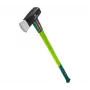 Verto 05G203 600 mm Spaltaxt mit Fiberglasstiel und Klingenschutz, 1,25 kg gehärteter Stahlkopf, ergonomischer rutschfester Griff, Grün/Schwarz
